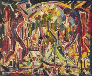 Lorenz Bösken - Ohne Titel (Zwei Akte vor Stadtlandschaft)