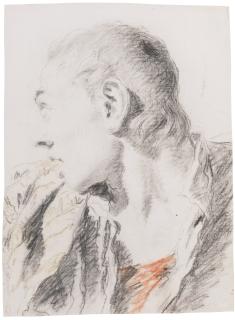 Lorenzo Baldissera Tiepolo - Head Of A Youth Turned To The Left