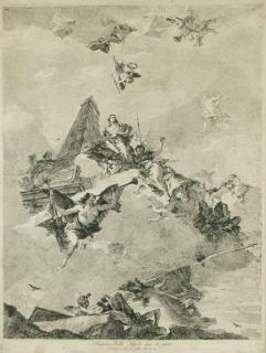Lorenzo Baldissera Tiepolo - Monument to the glory of heroes (Rizzi 228, De Vesme, 7)