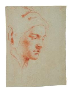 Lorenzo Baldissera Tiepolo - The head of a young man or woman