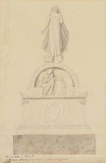 Lorenzo Bartolini - Study for a tomb (i); Partial study of an infant sitting on a woman\'s knee (ii)