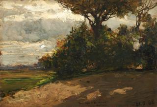 Lorenzo Delleani - Alberi e nubi di maggio