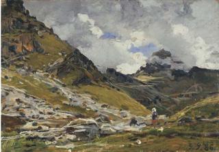 Lorenzo Delleani - Paesaggio alpestre