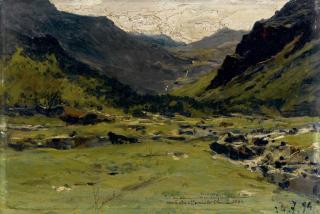 Lorenzo Delleani - Paesaggio montano