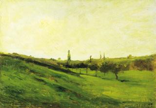 Lorenzo Delleani - Pendio e filari di ottobre