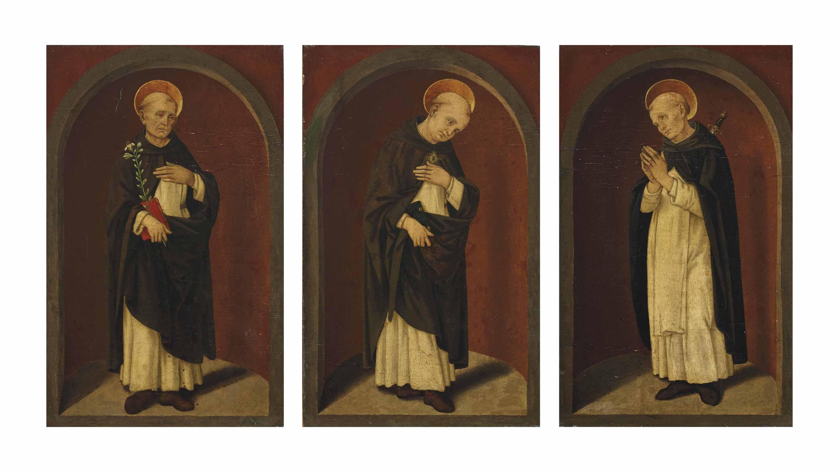 Lorenzo di Credi - Saint Dominic; Saint Thomas Aquinas; And Saint Peter Martyr