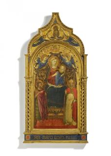 Lorenzo di Niccolò - Thronende Madonna mit Kind und den Heiligen Johannes d. Täufer und Nikolaus von Bari