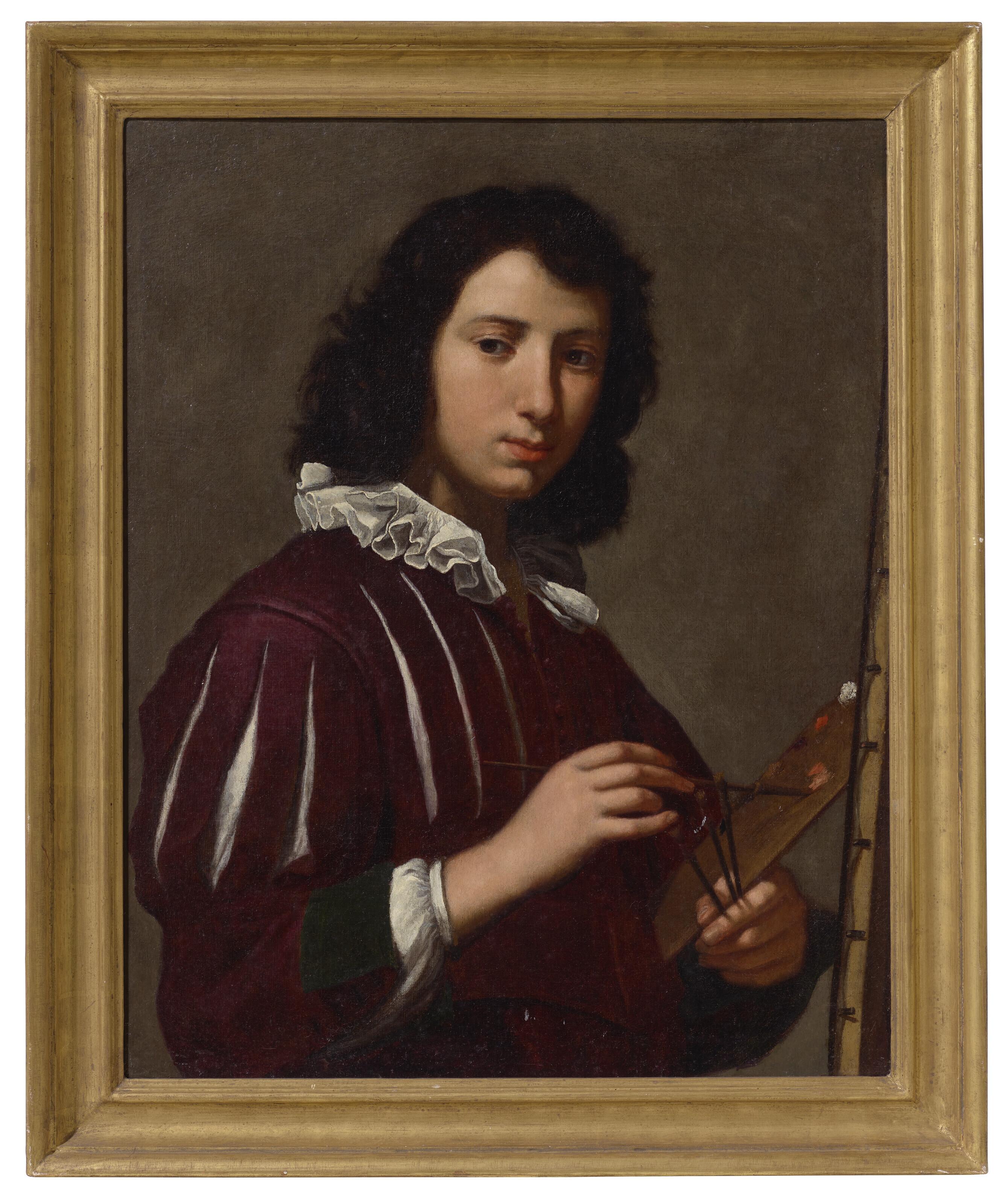 Lorenzo Lippi - Portrait of an artist, half-length, before an easel