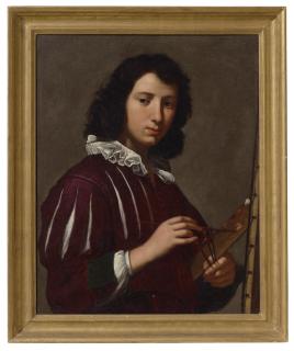 Lorenzo Lippi - Portrait of an artist, half-length, before an easel