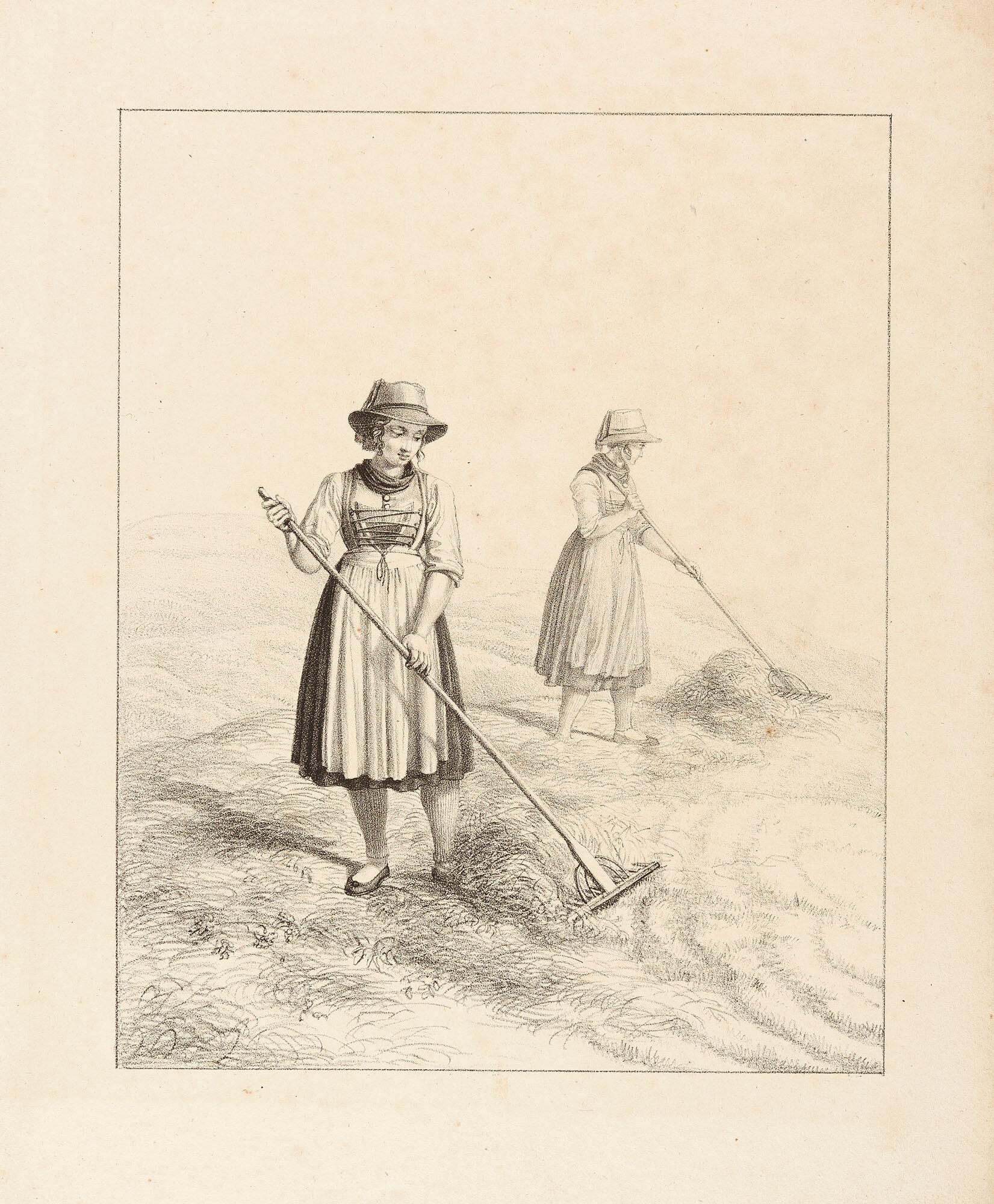 Lorenzo Quaglio d. J. - 10 Bll. aus: Studien nach der Natur zur Landschafts-Staffierung.