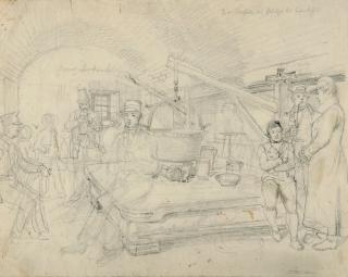 Lorenzo Quaglio d. J. - „In der Seehütte des (…) bei Hohenaschau“.