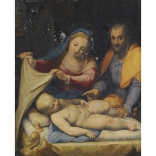 Lorenzo Sabatini - Holy Family With The Sleeping Christ Child