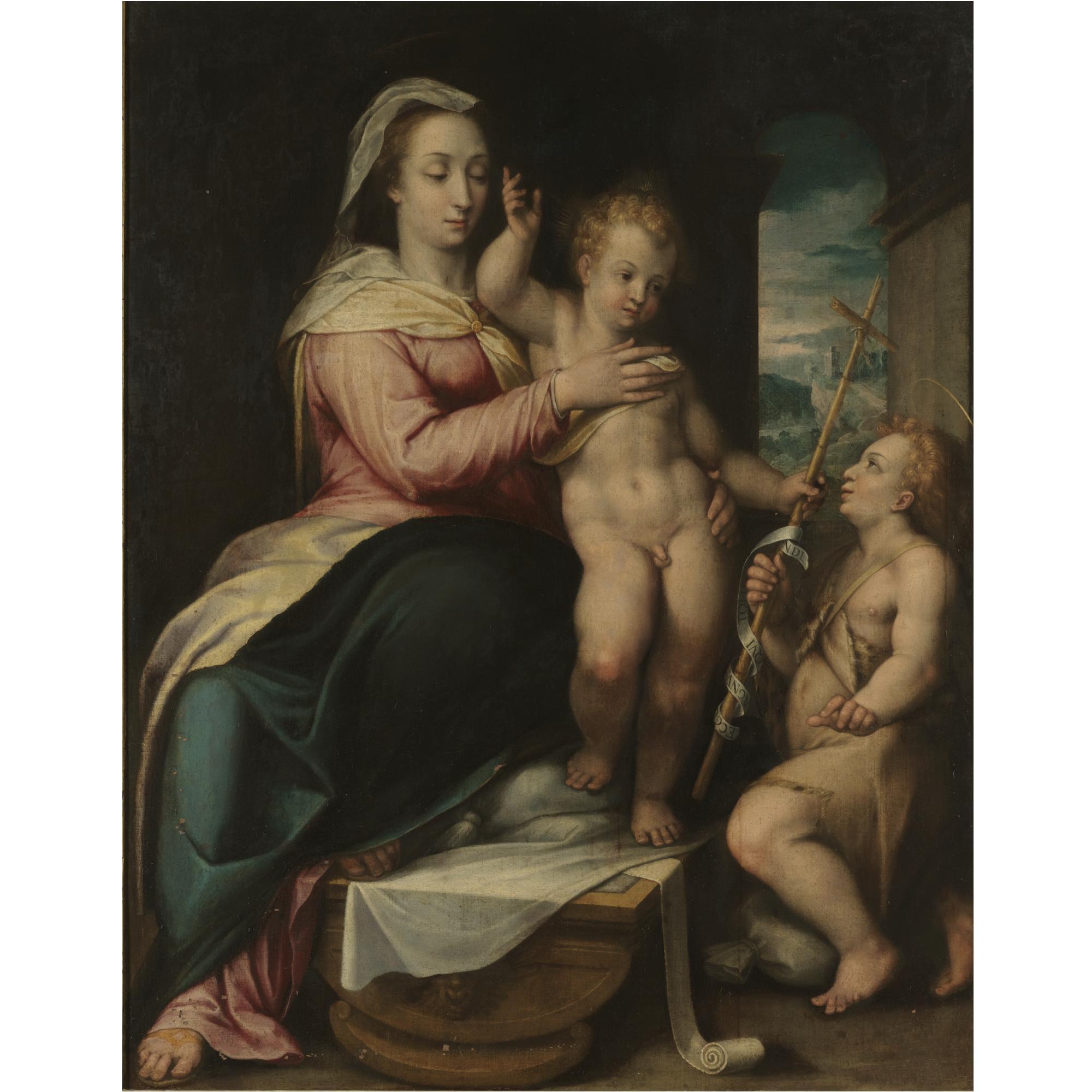 Lorenzo Sabatini - Madonna And Child With The Infant Saint John The Baptist