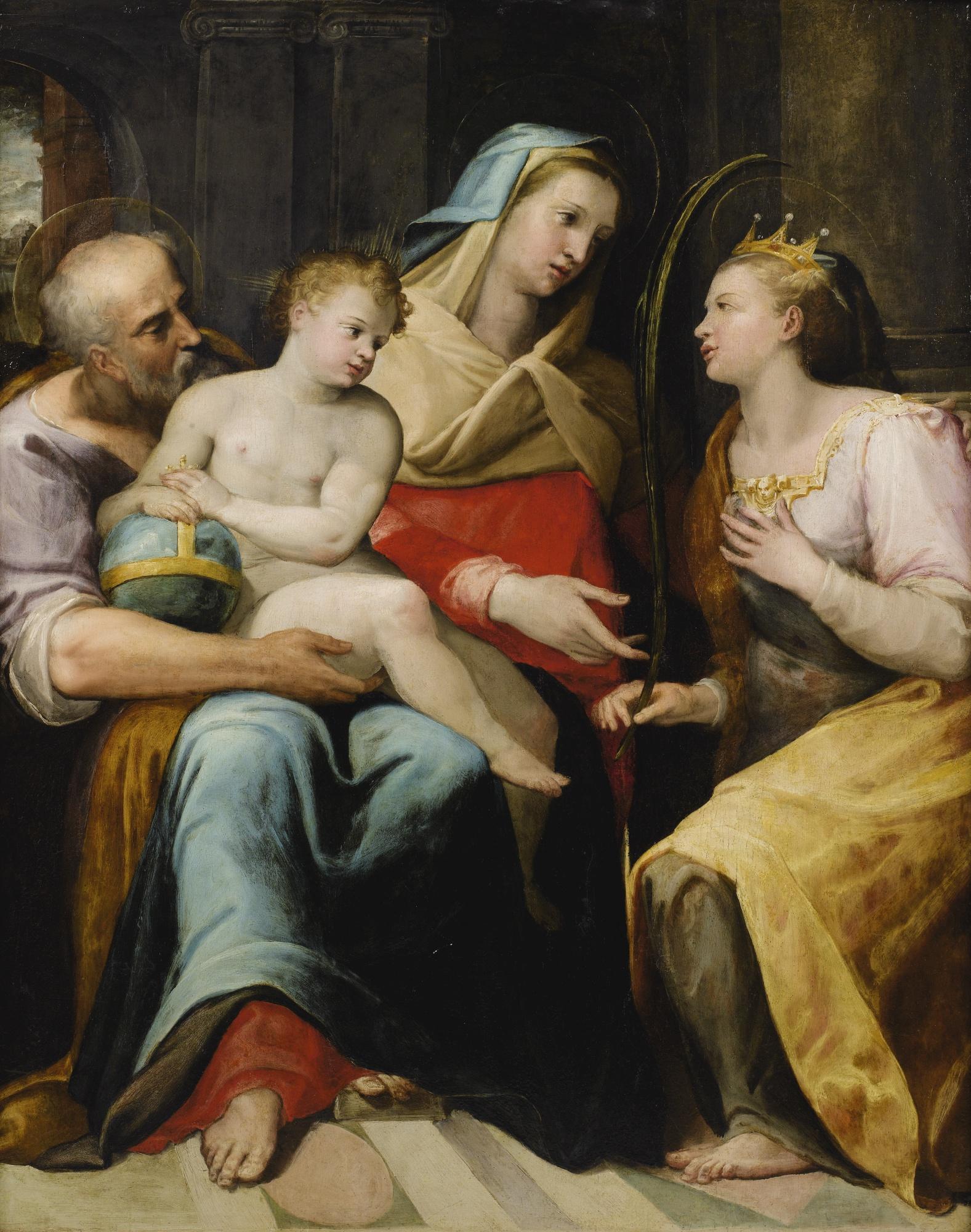 Lorenzo Sabatini - The Holly Family With Saint Catherine Of Alexandria