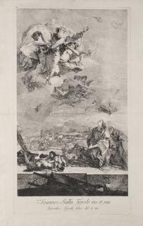 Lorenzo Tiepolo - Saint Tecla demands the cessation of the plague for the city of Este, after Giambattista Tiepolo