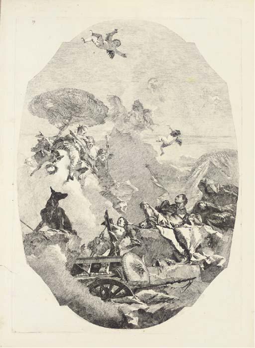 Lorenzo Tiepolo - The Graces and Mars (De V. 8; R. 229)