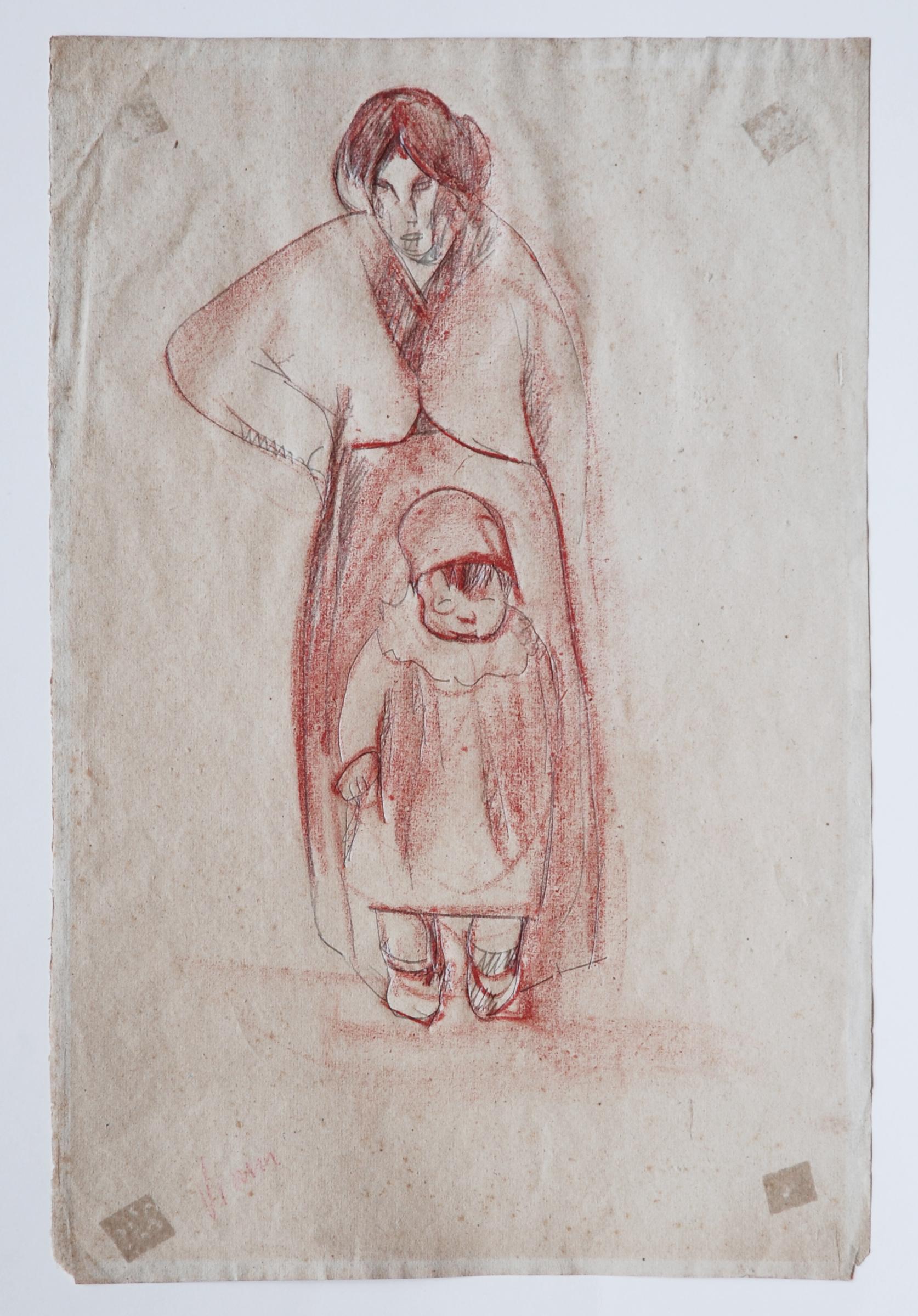 Lorenzo Viani - Madre con bambina