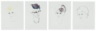 Lorna Simpson - i. Actress 2D ii. Barbara 1M iii. Actress 1C iv. Actress 3A [Four Individual Works]