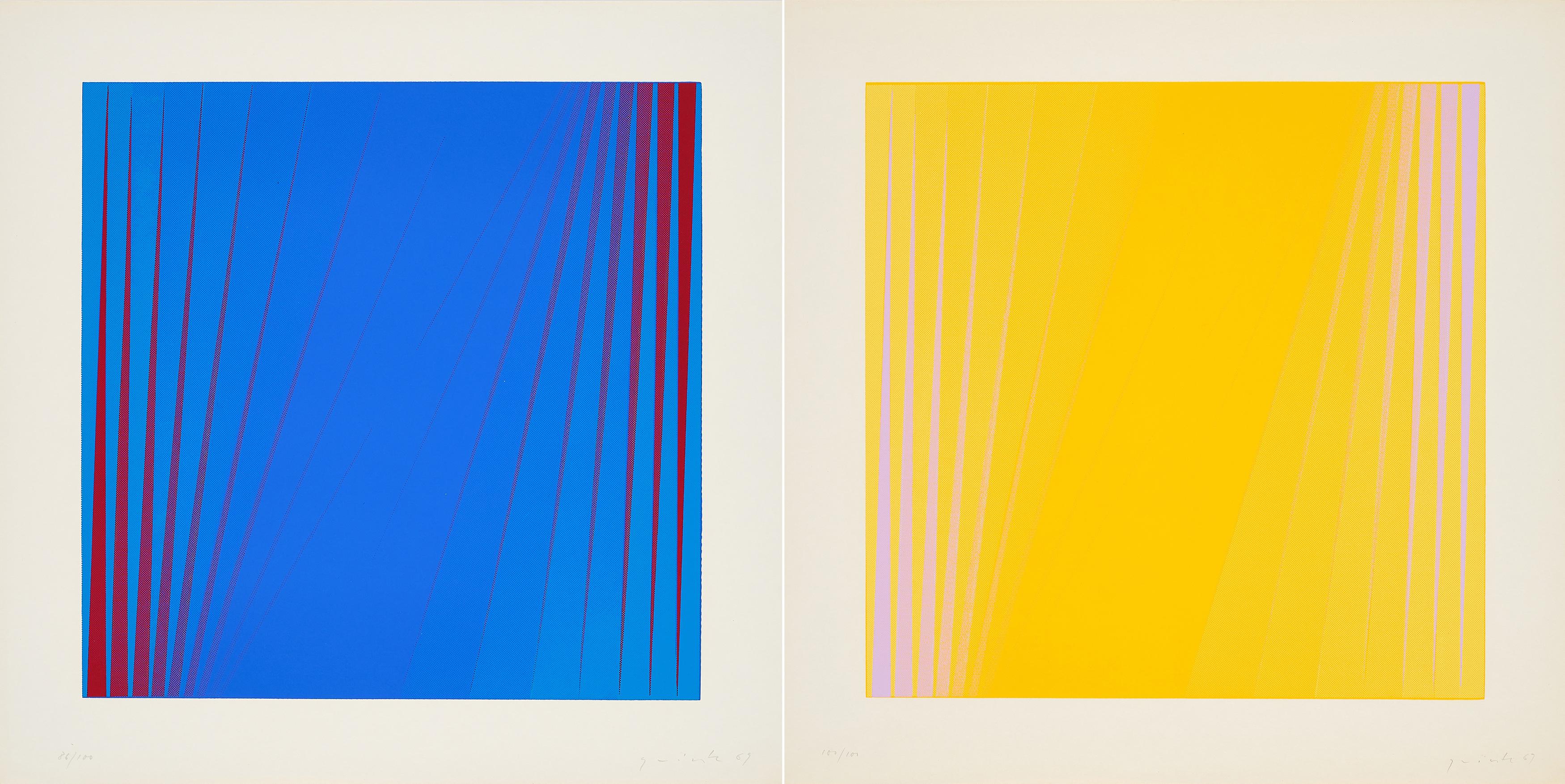 Lothar Quinte - Konvolut von 2 Farbserigrafien.