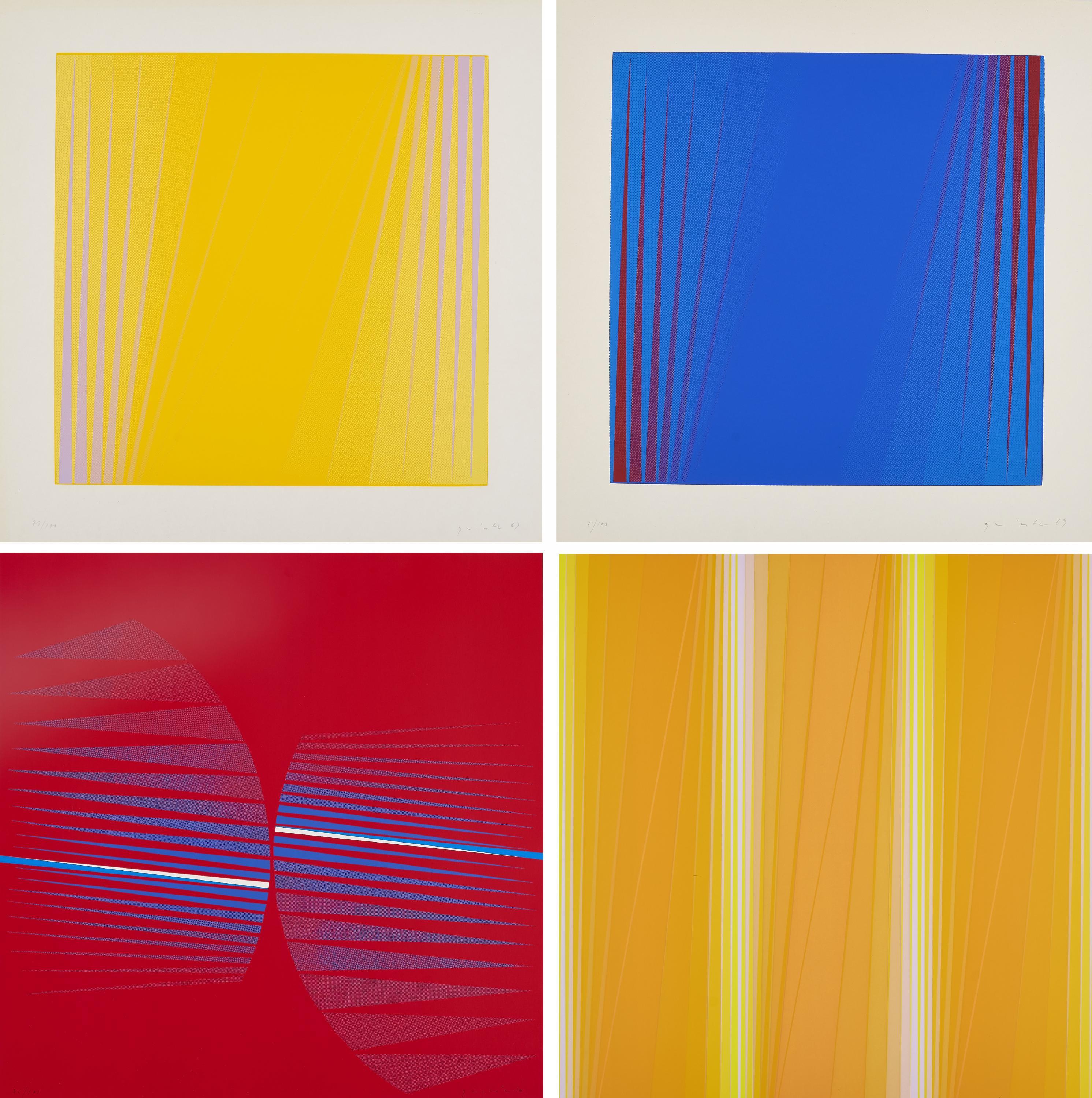 Lothar Quinte - Konvolut von 4 Farbserigrafien.