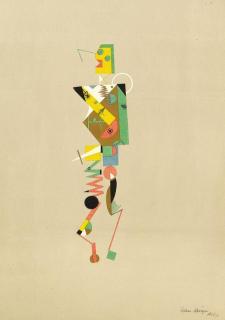 Lothar Schreyer - 3 Blätter: Figur des lüsternen Mannes. Figur der lüsternen Frau. Figur des männlichen Intellekts