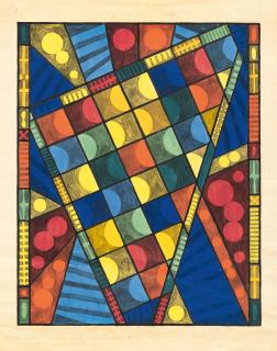 Lothar Schreyer - Glasfensterentwurf (Dreieck)