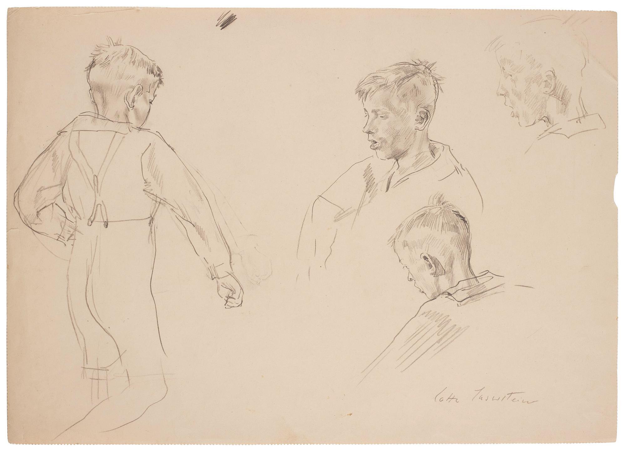 Lotte Laserstein - Four studies of a boy
