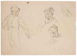 Lotte Laserstein - Four studies of a boy