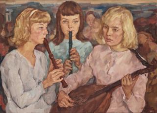 Lotte Laserstein - Girls making music