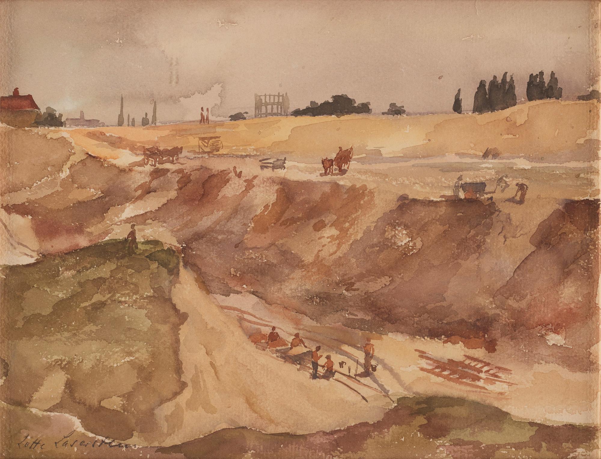 Lotte Laserstein - Landscape with workers.