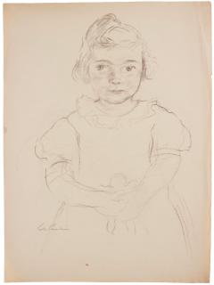 Lotte Laserstein - Petra with doll - the artist\'s godchild