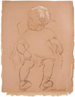 Lotte Laserstein - Portrait of a seated child