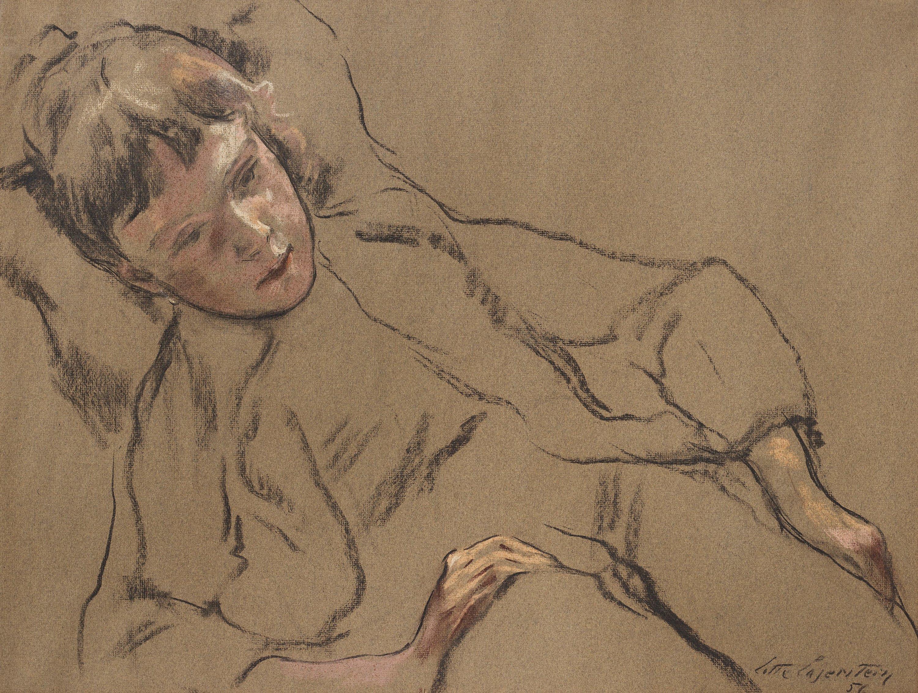 Lotte Laserstein - Reclining model