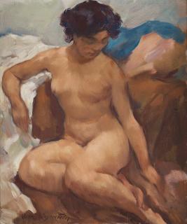 Lotte Laserstein - Seated model