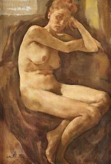 Lotte Laserstein - Sitting model