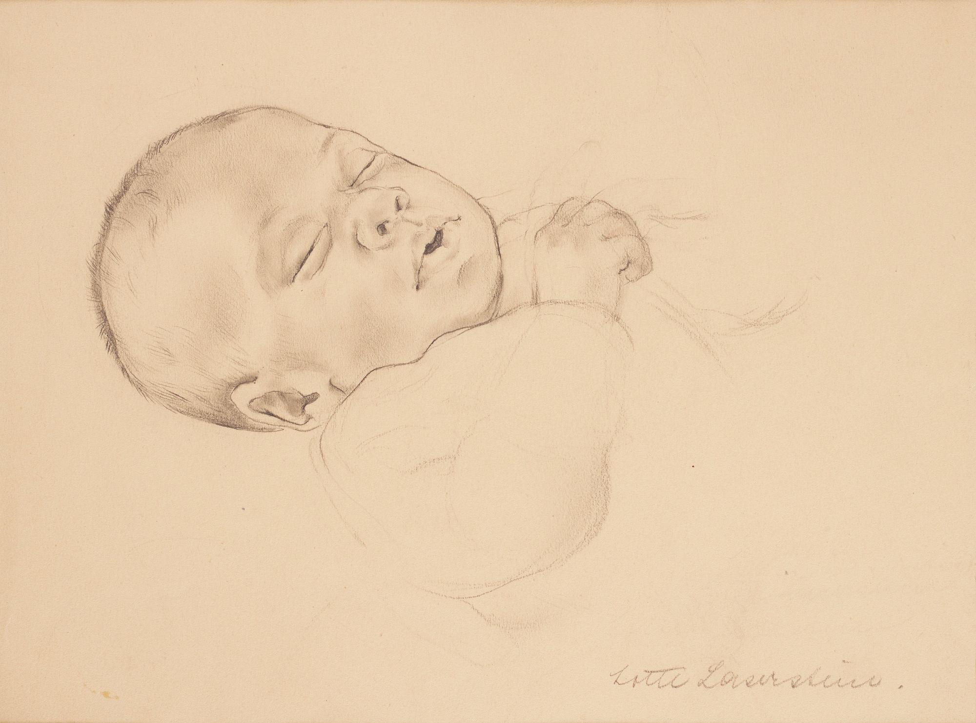 Lotte Laserstein - Sleeping baby