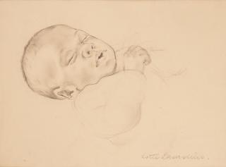 Lotte Laserstein - Sleeping baby