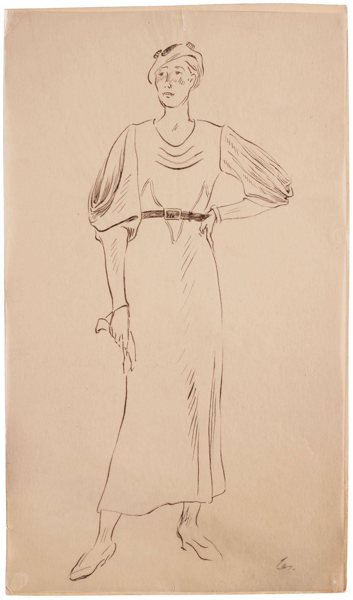 Lotte Laserstein - Standing model in a dress