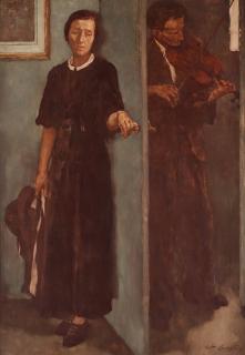 Lotte Laserstein - Woman and violinist