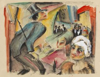 Lou Albert-Lasard - Mann mit Zylinder (Montmartre)