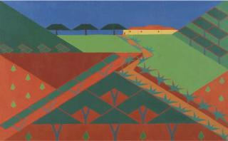 Lou Loeber - Landschap Met Olijfbomen - Landscape With Olive Trees