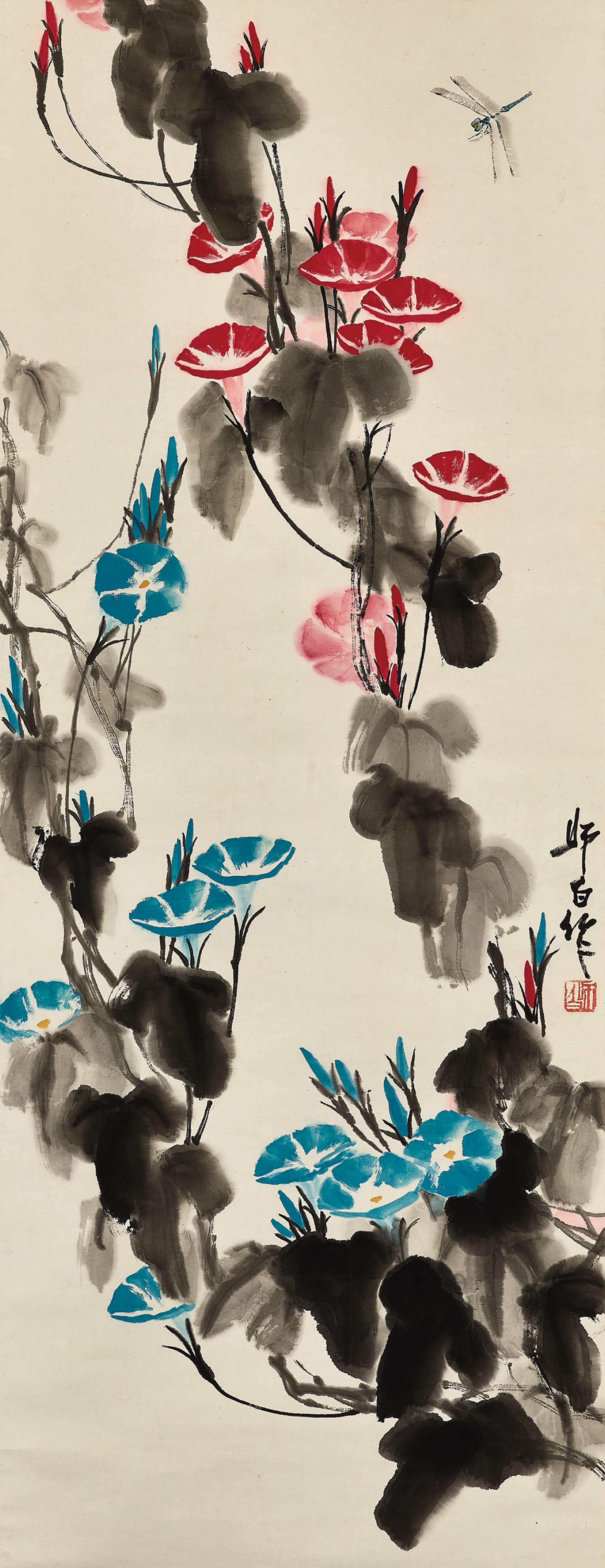 Lou Shibai - Morning Glory and Dragonfly