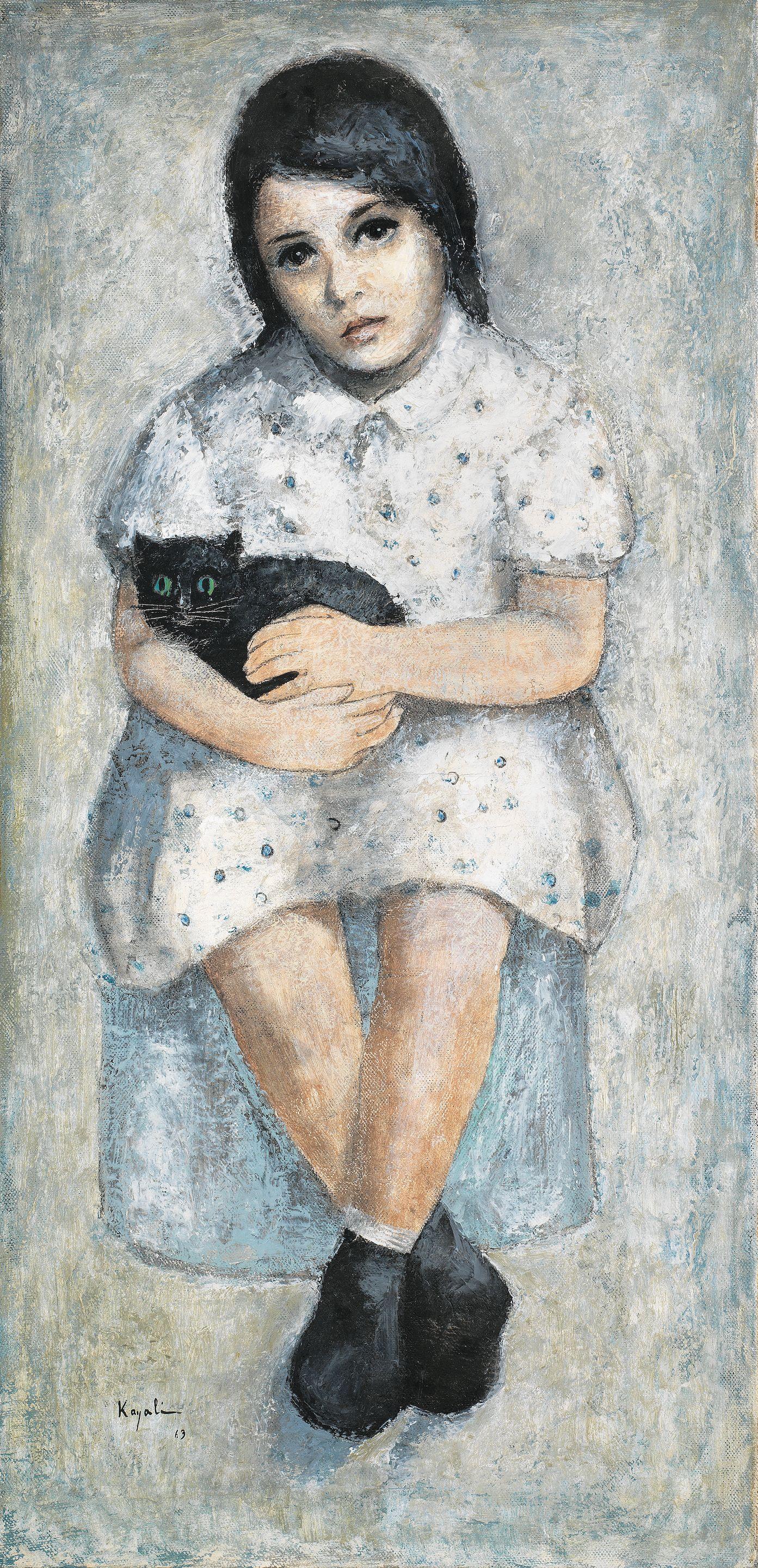 Louay Kayyali - Girl with the Black Cat