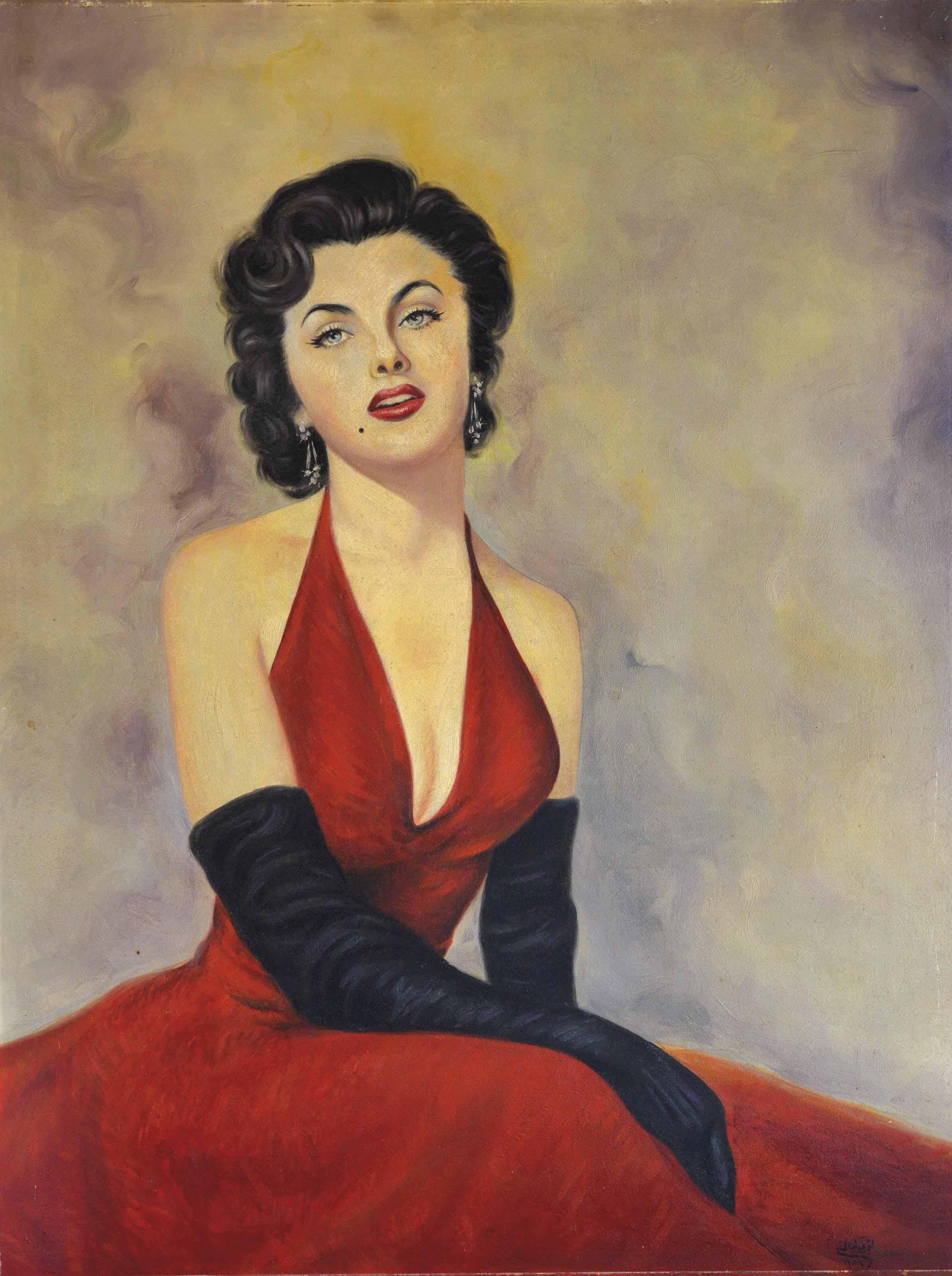Louay Kayyali - Untitled (Lady in the Red Dress)