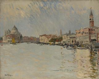 Louis Abel-Truchet - Veduta di Canal Grande con la Punta della Dogana e Piazza San Marco