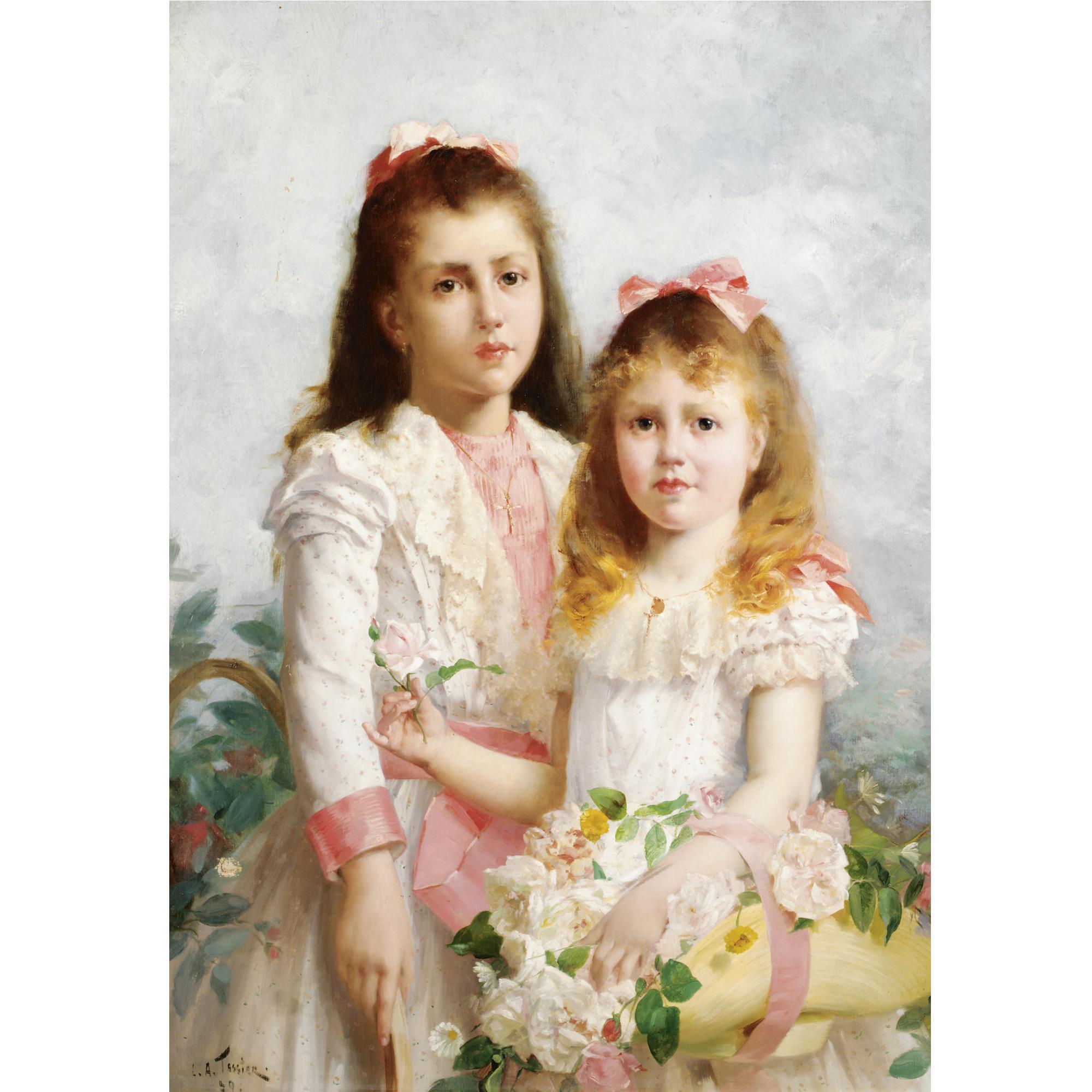 Louis-Adolphe Tessier - French Flower Girls