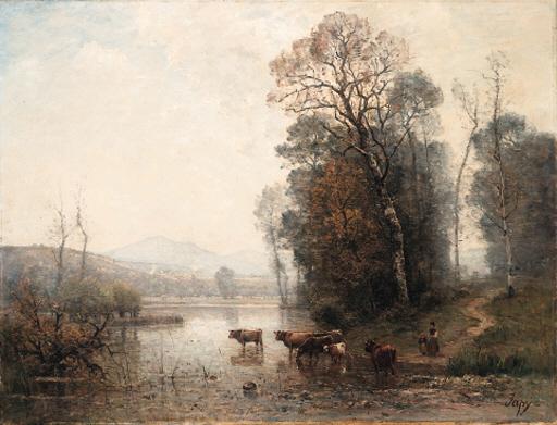 Louis-Aimé Japy - A Landscape with Cows