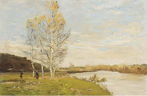 Louis Alexandre Cabié - Les femmes se promenant par la rivière