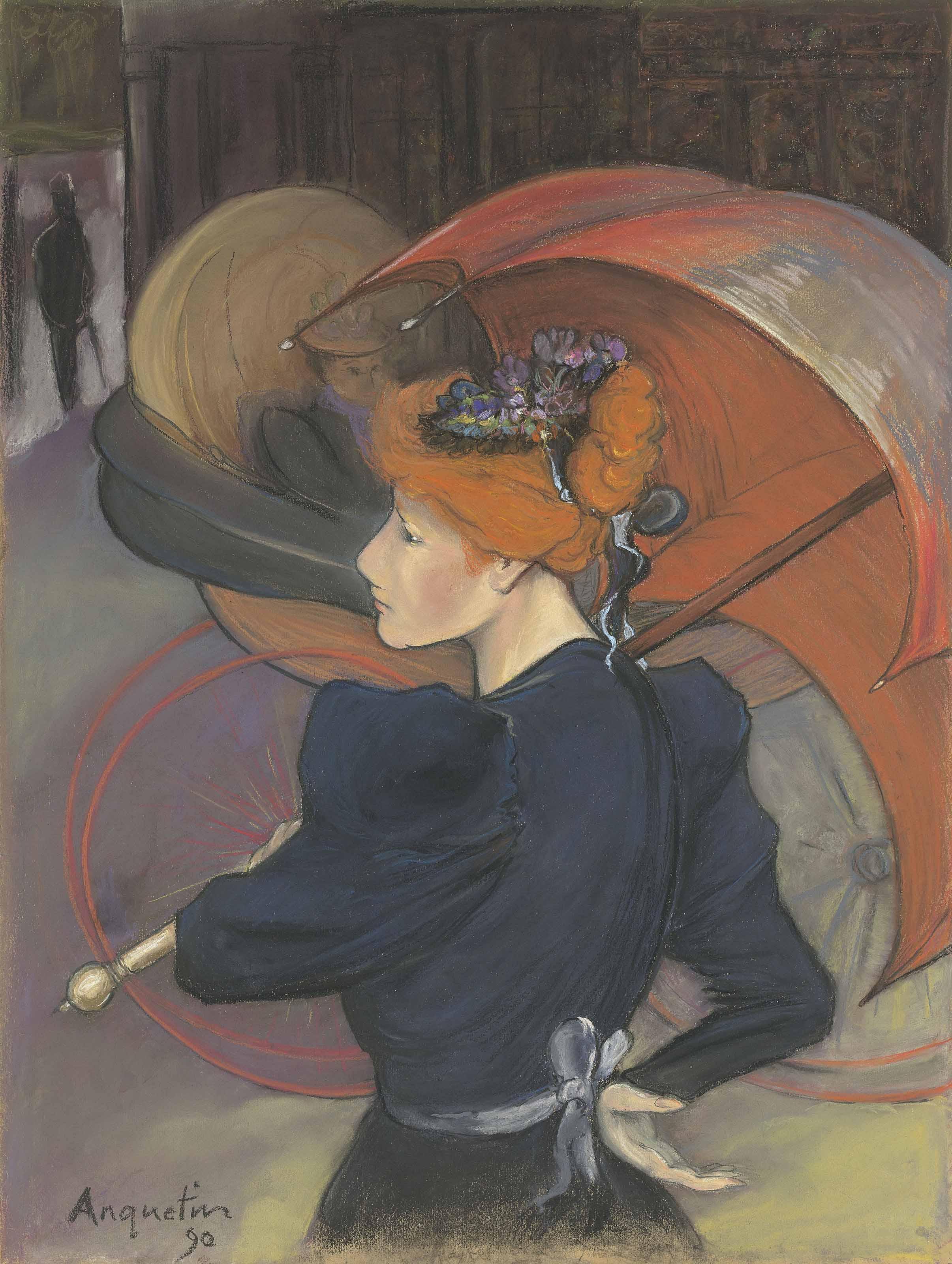 Louis Anquetin - Femme au parapluie