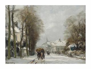 Louis Apol - A horse-drawn cart in the snow